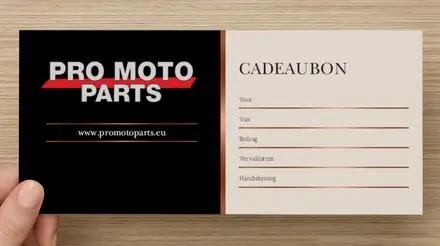 Direct Beschikbaar Cadeaubon 20 euro Pro Moto Parts