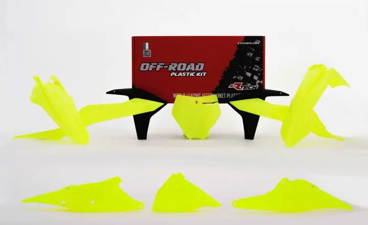 Racetech plastic kit Fluor Geel KTM SX 125/150/250 19-22 & SX-F 250/350/450 19-22 Beperkt Aanbod