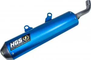 Aanbieding HGS uitlaatdemper aluminium blauw ( enduro demper ) Husqvarna TE 250/300 2017 & TE 250i/300i 2018-2019 & KTM EXC 250/300 2017 & EXC 250/300 TPI 2018-2019