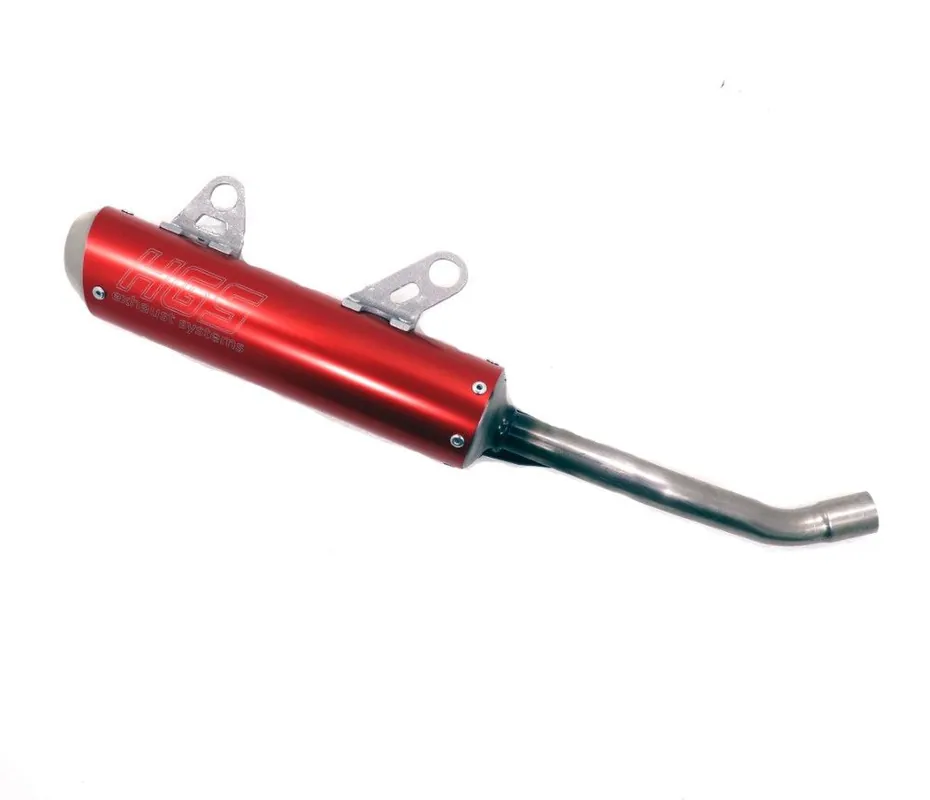 Rechtstreeks Van De Fabrikant HGS uitlaatdemper aluminium Rood ( enduro demper ) Husqvarna TE 250i/300i 2020- & KTM EXC 250/300 TPI 2020- & Gas Gas EC 250/300 2021-