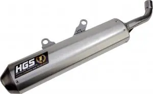 Favoriet HGS uitlaatdemper aluminium zilver ( enduro demper ) TE 250i/300i 2020-2023 & KTM EXC 250/300 TPI 2020-2023 & Gas Gas EC 250/300 2021-2023