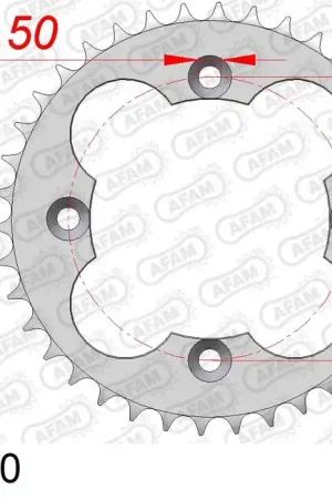 Betaalbaar AFAM achtertandwiel staal 43 tands Quad ( voor 520 ketting )
