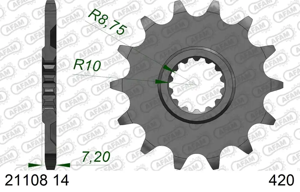Aanbieding AFAM voortandwiel 14 tands #420 Yamaha YZ 65 2018-