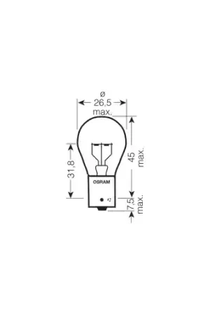 12V 21W P21W BA15S STANDARD Fabrieksprijs