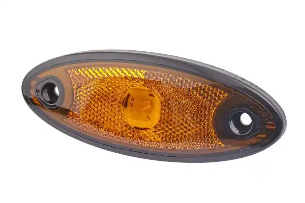 Tijdelijk Beschikbaar Hella Zijmarkering LED Ovaal Opbouw Oranje-Zwart Frame