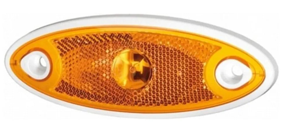 Hella Zijmarkering LED Ovaal Opbouw Oranje-Wit Frame Veilige Betaling
