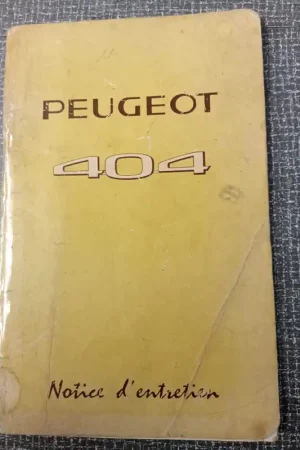 Instructieboekje Peugeot 404 1967 Weekendaanbieding