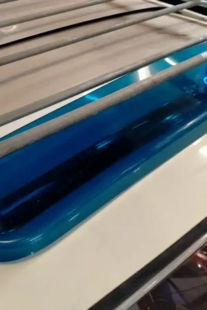 Zonnekap blauw transparant – oldtimer deflecteur Direct Beschikbaar