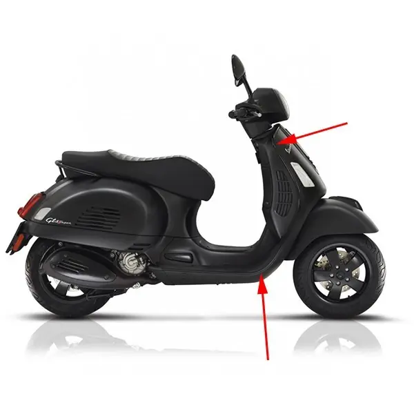 sierstrip Piaggio origineel rechts 2018 zwart past op gts 125cc, gts 300 (euro4) 1b005780 Laatste Kans