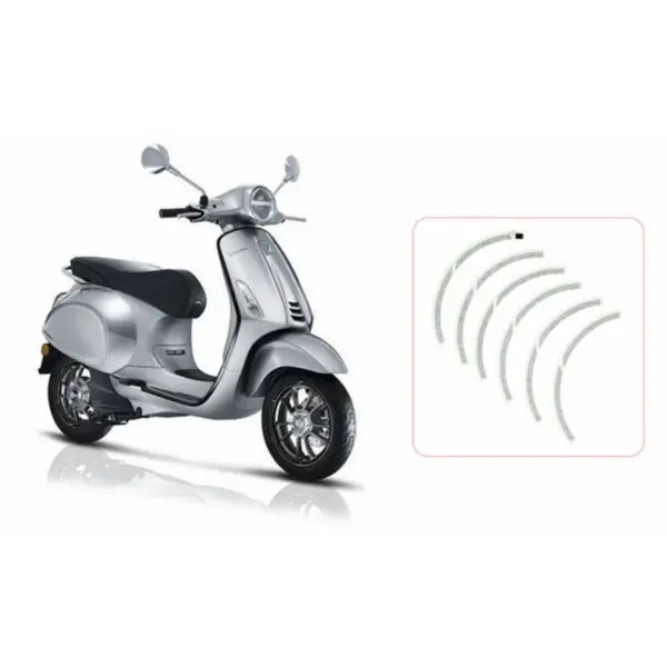 Merkproduct stickerset Piaggio origineel achterwiel zwart past op elettrica, primavera, sprint 2h002850000a3