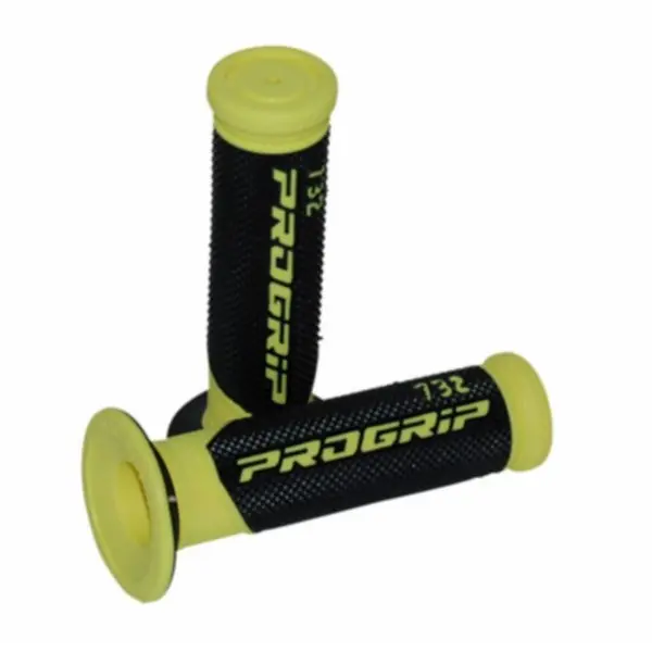 Korting handvatset progrip zwart/geel past op scooter 732