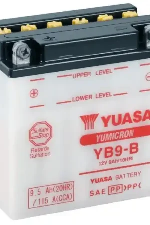 Aanbieding accu yuasa yb9-b 9amp past op fly 4t, liberty 4t, lx 4t, lxv, runner 180cc