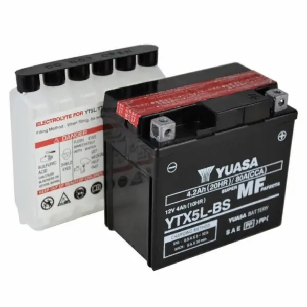 accu yuasa ytx5l-bs onderhoudsvrij past op kisbee 4t, people, speedfight 3 4t, v-clic Alleen Vandaag