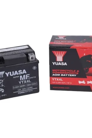 Accu Yuasa Ytx4l-bs Sla/Gel 4amp past op scooter 2t Snelle Levering